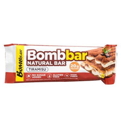 Батончик Bombbar протеиновый TIRAMISU 60 г 1/20