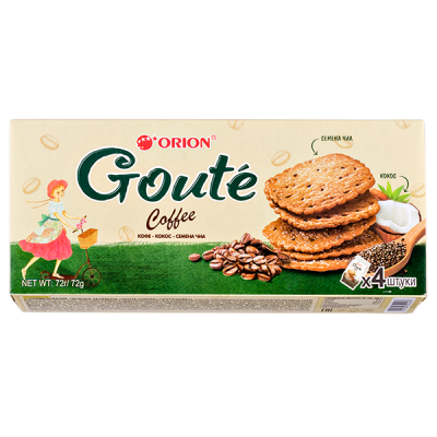 печенье GOUTE Coffee 72 г 1/16 печенье GOUTE Coffee 72 г 1/16