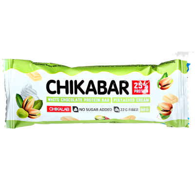 Батончик CHIKALAB глазированный CHIKABAR Pistachio Cream 60 г 1/20