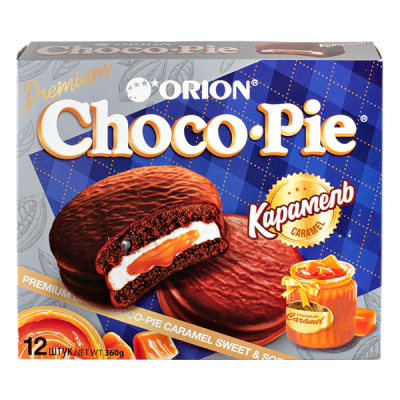 печенье ORION Choco-Pie Карамель 360 г 1/8 печенье ORION Choco-Pie Карамель 360 г 1/8
