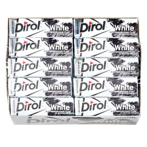 жевательная резинка Дирол White уголь-мята 1/30