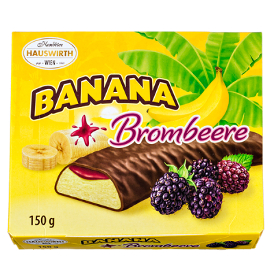 конфеты HAUSWIRTH Banana+Brombeere 150 г 1/12