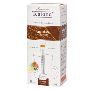 чай TEATONE 'SIBERIAN BLACK' 15 стиков 1/12