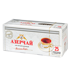 чай АЗЕРЧАЙ Черный байховый 25 пакетиков с конвертом 1/24