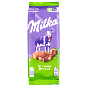 шоколад Милка Цельный Фундук 80 г 1/19