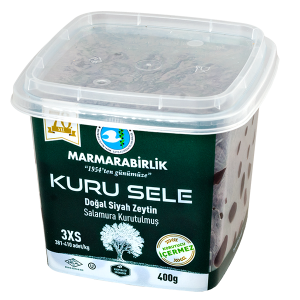 оливки MARMARABIRLIK KURU SELE черные 3XS 400 г 1/12