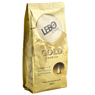 кофе LEBO GOLD ARABIKA для турки 200 г молотый 1/12 кофе LEBO GOLD ARABIKA для турки 200 г молотый 1/12