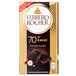 шоколад FERRERO ROCHER DARK 70% Hazelnut 90 г 1/ 8