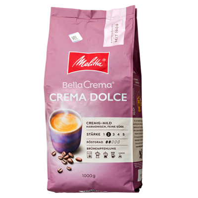 кофе MELITTA Bella Crema CREMA DOLCE 1 кг зерно 1/8