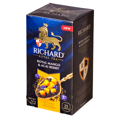 чай RICHARD 'ROYAL MANGO & ACAI BERRY' 25 пакетиков 1/12 чай RICHARD 'ROYAL MANGO & ACAI BERRY' 25 пакетиков 1/12