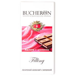 шоколад BUCHERON Filling Малина с молоком 85 г 1/10