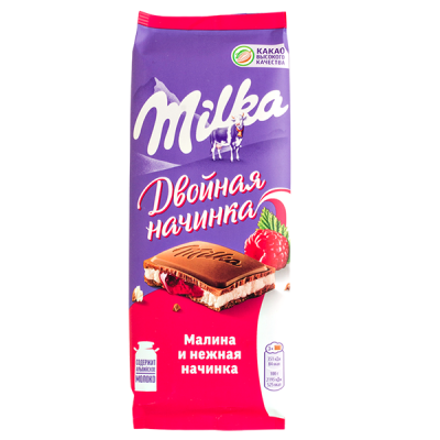 шоколад Милка Малина и нежная начинка 80 г 1/20