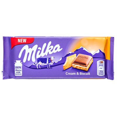 шоколад Милка Cream & Biscuit 100 г 1/18
