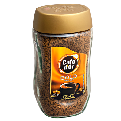 кофе растворимый D'OR Gold 200 г ст/б 1/6