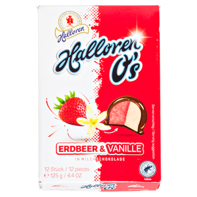 конфеты HALLOREN O'S Erdbeer&Vanille 125 г 1/20