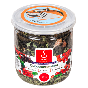 чай SOLO Смородина - Мята 90 г пл/б 1/12