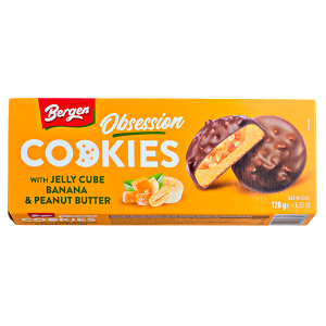 печенье BERGEN OBSESSION JELLY Banana & Peanut Butter 128 г 1/27