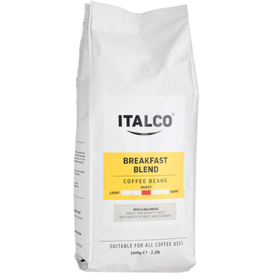 кофе ITALCO BREAKFAST BLEND 1 кг зерно 1/6