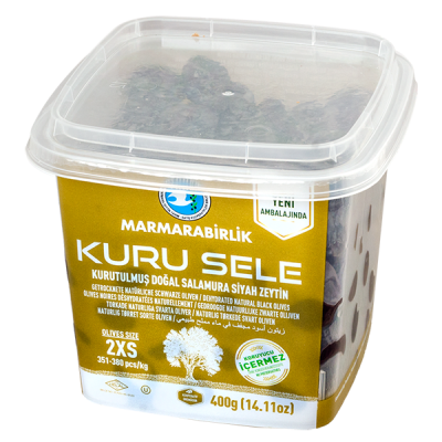 оливки MARMARABIRLIK KURU SELE черные 2XS 400 г 1/12