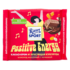 шоколад Риттер Спорт Какао-Крем и Хрустящая Кукуруза 100 г 1/12 шоколад Риттер Спорт Какао-Крем и Хрустящая Кукуруза 100 г 1/12