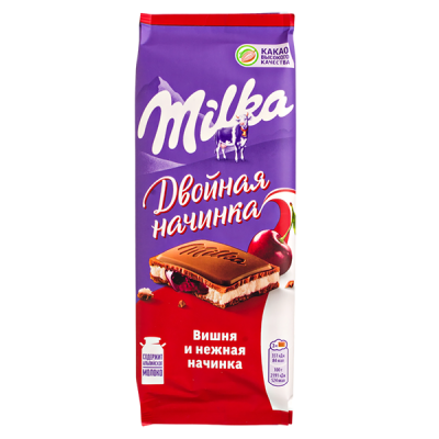 шоколад Милка Вишня и нежная начинка 80 г 1/20