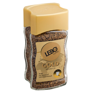 кофе растворимый LEBO GOLD Arabica 100 г ст/б 1/12 кофе растворимый LEBO GOLD Arabica 100 г ст/б 1/12