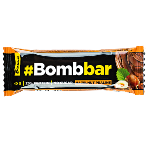 Батончик Bombbar глазированный Hazelnut Praline 40 г 1/30 Батончик Bombbar глазированный Hazelnut Praline 40 г 1/30