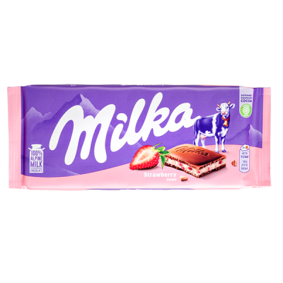 шоколад Милка Strawberry 100 г 1/22