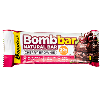 Батончик Bombbar протеиновый CHERRY BROWNIE 60 г 1/20