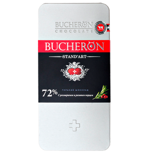 шоколад BUCHERON ж/б 72% Горький с Розмарином и Розовым Перцем 100 г 1/10