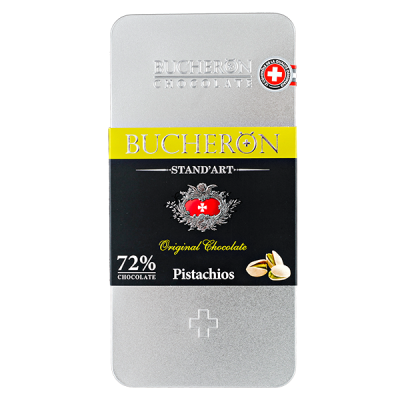 шоколад BUCHERON ж/б 72% Горький с Фисташками 100 г 1/10