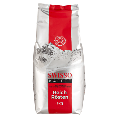 кофе SWISSO KAFFEE REICH ROSTEN 1 кг зерно 1/8